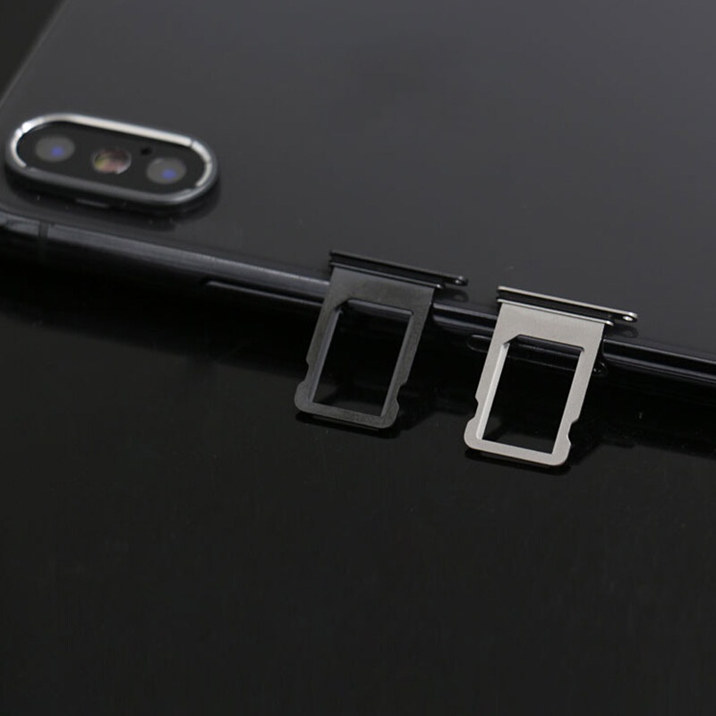 Khay sim iPhone X ZIN Bằng Thép Có Ron Chống Nước