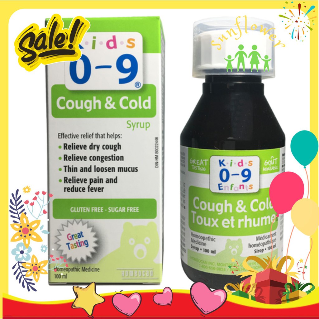 Siro ho cảm cúm 5 in1 Cough Cold 0-9 cho bé 0 đến 9 tuổi của Canada