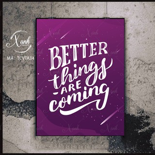 Tranh canvas tiếng anh TCVTA01 tặng đinh 3 treo tranh