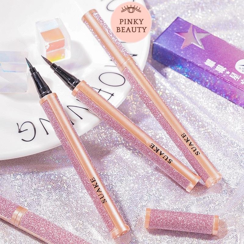 Bút Kẻ Mắt Eye Liner Pinky Beauty Dạng Lỏng Nhanh Khô, Chất Lì Chống Nước Lâu Trôi Màu Đen 24g