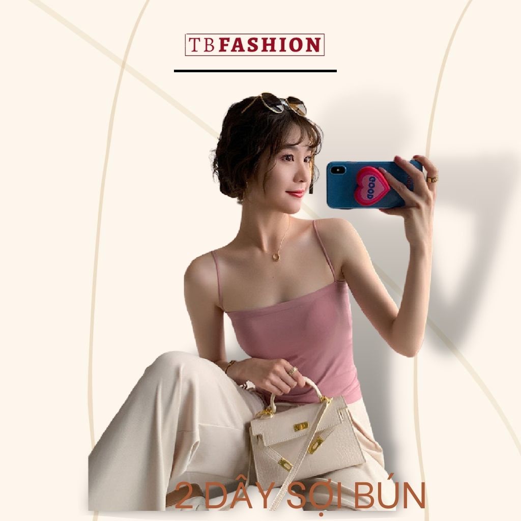 Áo Bra 2 Dây Quây Ngực Su Trơn Đệm Mỏng Bao Mát 2066