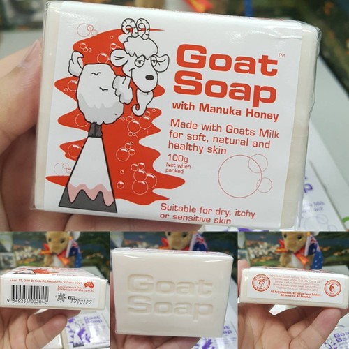 Xà Phòng Sữa Dê An Toàn Cho Trẻ Sơ Sinh Và Người Lớn Có Làn Da Nhạy Cảm Goat Soap của ÚC 100g