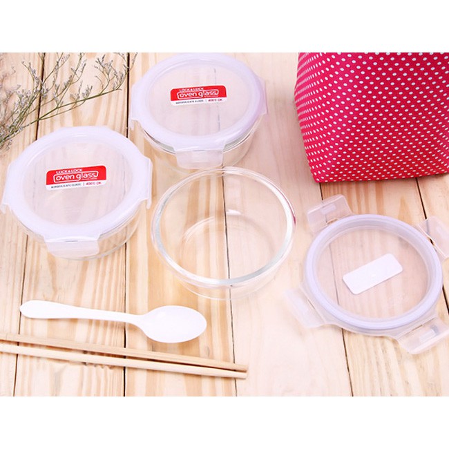 Bộ 3 Thủy Tinh Lock&Lock 400ml - 400ml - 380ml Tặng Túi Giữ Nhiệt | BigBuy360 - bigbuy360.vn