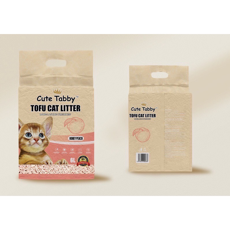 Cát vệ sinh mèo Cute Tabby Tofu Cat Litter 6L