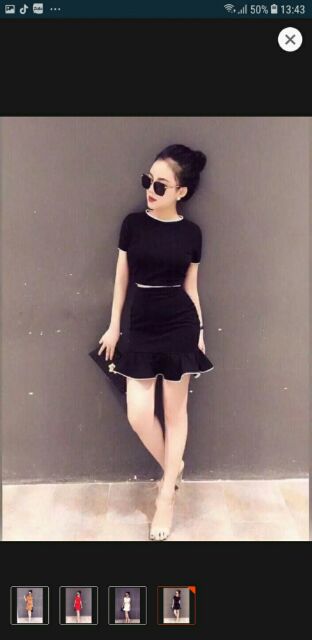 SET CHÂN VÁY ĐUÔI CÁ + ÁO CRT | BigBuy360 - bigbuy360.vn