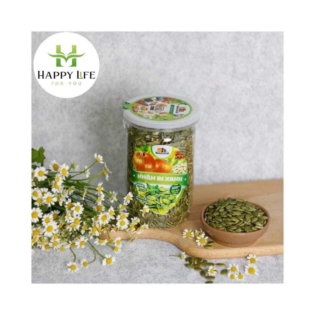 Nhân hạt bí xanh giòn thơm hộp 500g - Happy Life for You