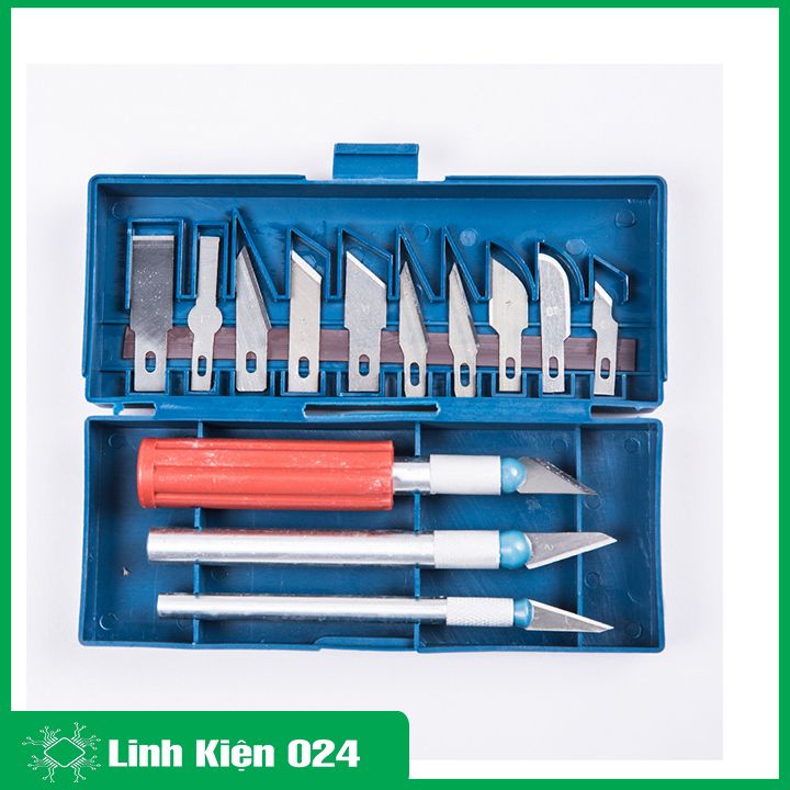 Hộp dao kỹ thuật 13 chi tiết dao mổ, chạm khắc, lưỡi dao đa năng