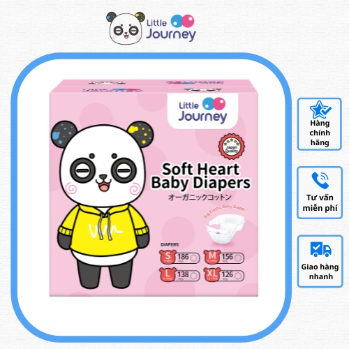 ( COMBO 3 Bịch ) Tã Bỉm Little Journey Đủ Size S186/M156/L138