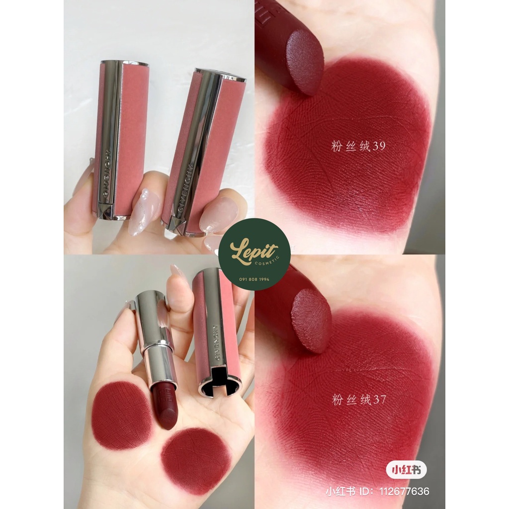 Son Givenchy Le Rouge Sheer Velvet vỏ hồng