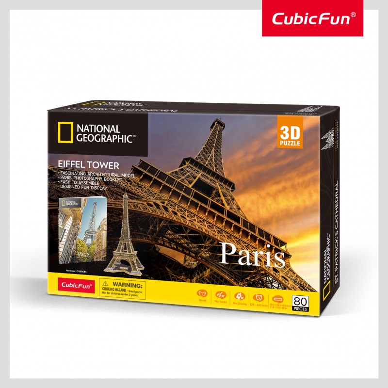 Mô hình giấy 3D CubicFun - Tháp Eiffel - Pháp DS0998h/L091h