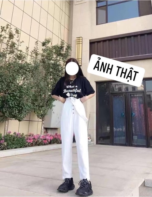 Quầm yếm denim lệch vai | BigBuy360 - bigbuy360.vn