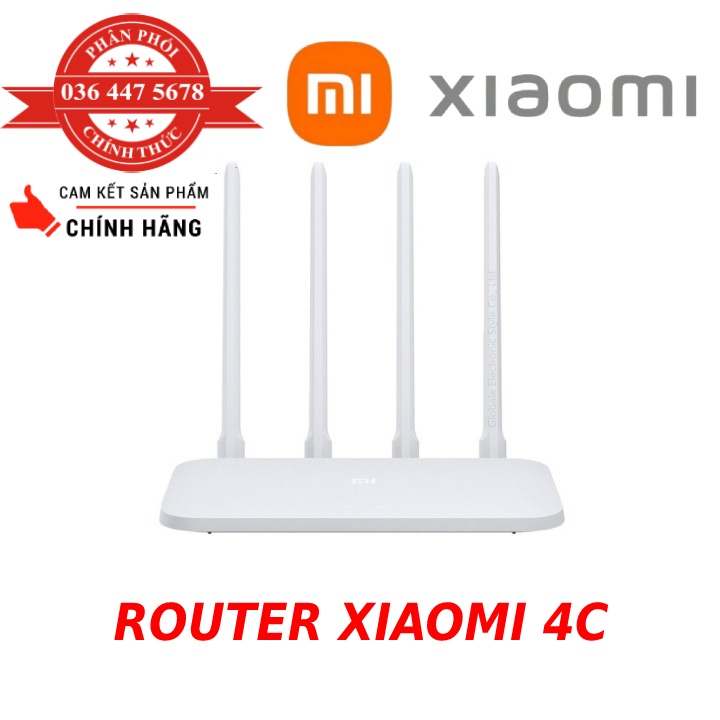 Xiaomi N 300Mbps Bộ Phát Wifi R4CM - Mi Router 4C - Quốc Tế Tiếng Anh 4 Anten rời - Hàng Chính Hãng--BH 2 năm 1 đổi 1