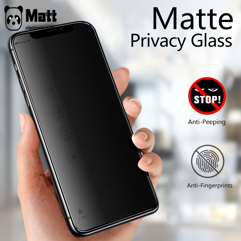 MATT Kính cường lực nhám chống nhìn trộm cho IPhone 11 Pro Max 12 Mini X XS Max XR 6s 7 8 Plus 13
