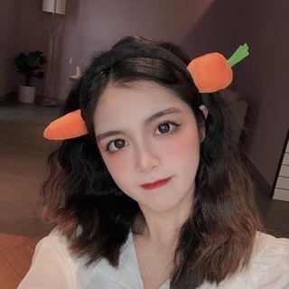 (Siêu rẻ 1996)  Bờm Tóc Rửa Mặt Cà Rốt Con Cá Đẹp Cute Hàn Quốc, Băng Đô Rửa Mặt Cà Rốt Con Cá Đẹp Nữ