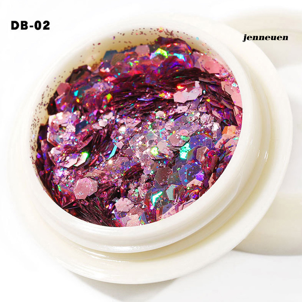 [Hàng mới về] Set 6 Hộp Kim Tuyến Lấp Lánh Trang Trí Móng Tay Diy