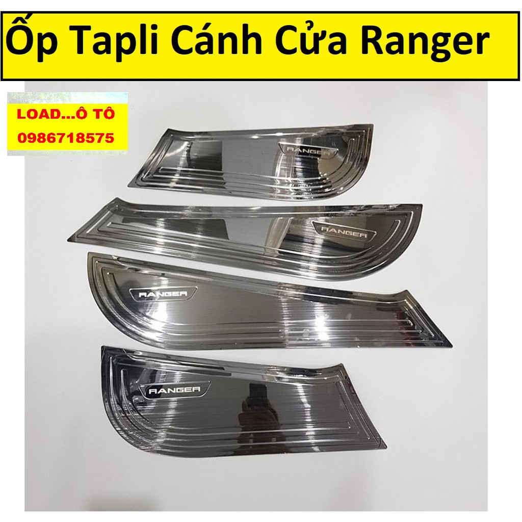 Ốp Bảo Vệ Màng Loa, Tapli Cánh Cửa Xe Ford Ranger 2022-2016 Vân Titan Cao Cấp