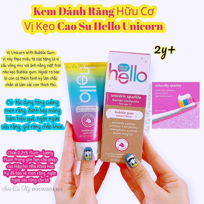 Kem đánh răng Hello Mỹ cho bé 2y+