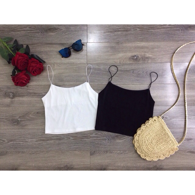 Áo dây trơn mảnh croptop | BigBuy360 - bigbuy360.vn