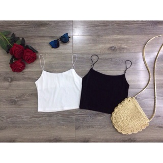 Áo dây trơn mảnh croptop
