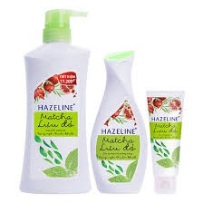 Combo Hazeline Matcha Lựu Đỏ: Sữa Rửa Mặt 100g + Dưỡng Thể 230ml+ Sữa Tắm chai 670g