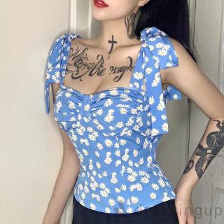 Áo thun nữ in hoa cúc nhỏ