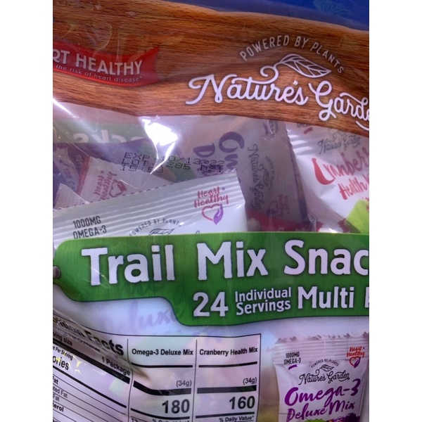 Hạt tổng hợp Nature's Garden trail Mix 816g (24gói) 12/2022