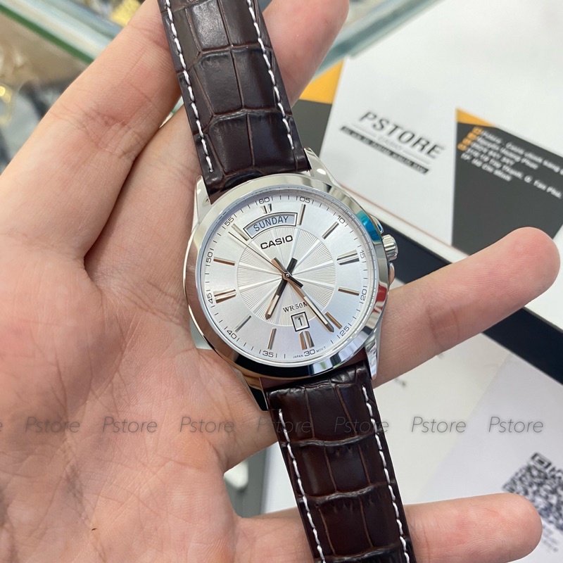 Đồng hồ nam Casio MTP-1381L-7 dây da nâu