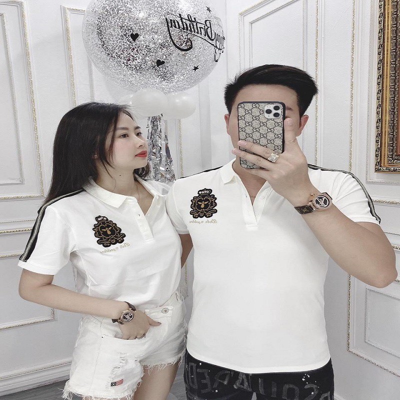 Áo cặp, áo đôi tình yêu, áo thun nam nữ MURADFASHION, Áo thun nam cổ bẻ ngắn tay cao cấp AT07