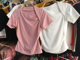 Áo kiểu bozip cổ chéo