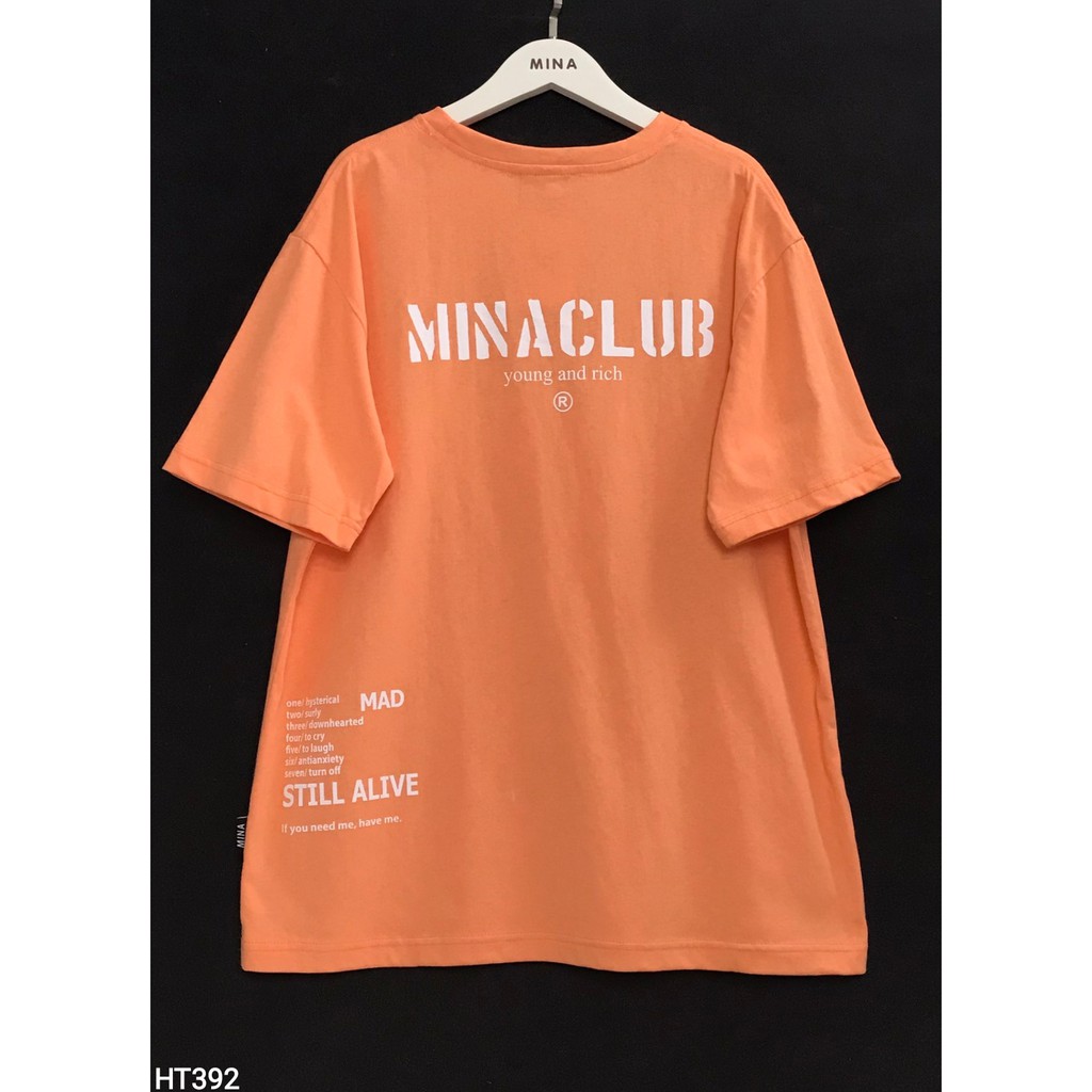 Áo thun/phông cộc tay unisex Mina studio HT392 chất liệu cotton thấm hút mồ hô | BigBuy360 - bigbuy360.vn