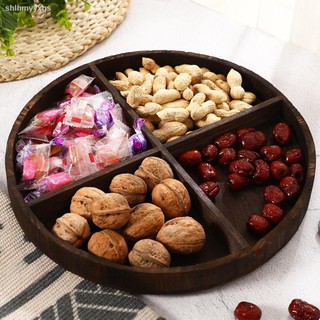 Khay Gỗ Đựng Bánh Kẹo Trái Cây Khô Kiểu Retro Phong Cách Trung Hoa Mới