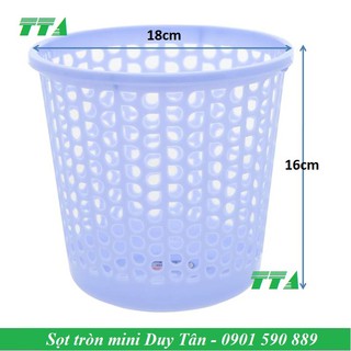 Sọt nhựa đựng rác tròn Duy Tân cỡ mini