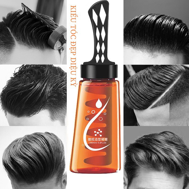 Gel vuốt tóc kèm lược Keo tóc keo vuốt tóc nam cao cấp chai 260ml kèm lược - 4men