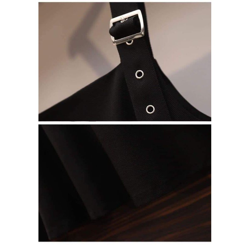 Set Váy Yếm VINTAGE Sơ Mi Tay Bồng Tiểu Thư sét 2 món