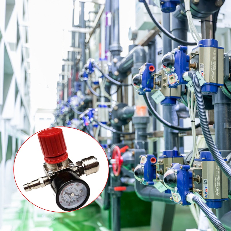 Công Tắc Điều Khiển Áp Suất Khí Nén 3 Lỗ Kèm Đồng Hồ Đo Thay Thế Acc