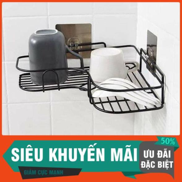 Kệ Góc Dán Tường  Kệ Vệ Sinh Nhà Tắm  Kệ Góc Để Vật Dụng Nhà Tắm Tam Giác Có Tải Trọng Cao Kèm Miếng Dán Cực Dính