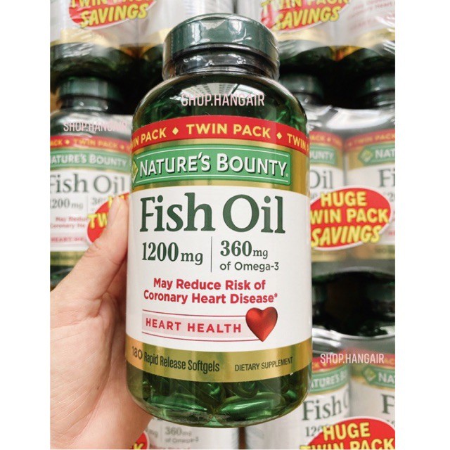 Dầu cá Nature’s Bounty Fish oil của Mỹ đi air