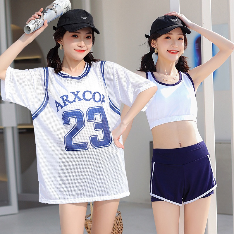 Áo tắm Nữ Thể thao Áo tắm Ba mảnh Bộ Thời trang Hàn Quốc Kỳ nghỉ Du lịch Cô gái Áo tắm