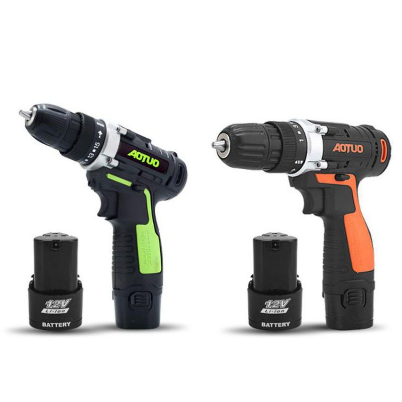 Siêu Phẩm Bộ Máy khoan vặn vít không dây Aotuo 12V có đảo chiều