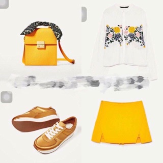 Chân váy xẻ Zara