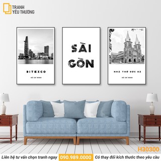 [HOT] Bộ 3 Tranh Treo Tường Chủ Đề Phong Cảnh _ Phong cách hiện đại _ Kích thước 40x60cmx3 (Phần 2)