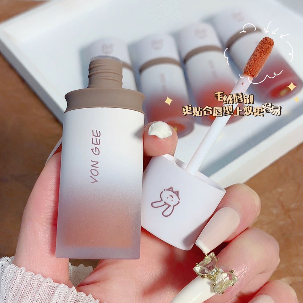 Son Môi Vongee Chất Nhung Lì Chống Thấm Nước Thiết Kế Vỏ Hình Thỏ Dễ Thương