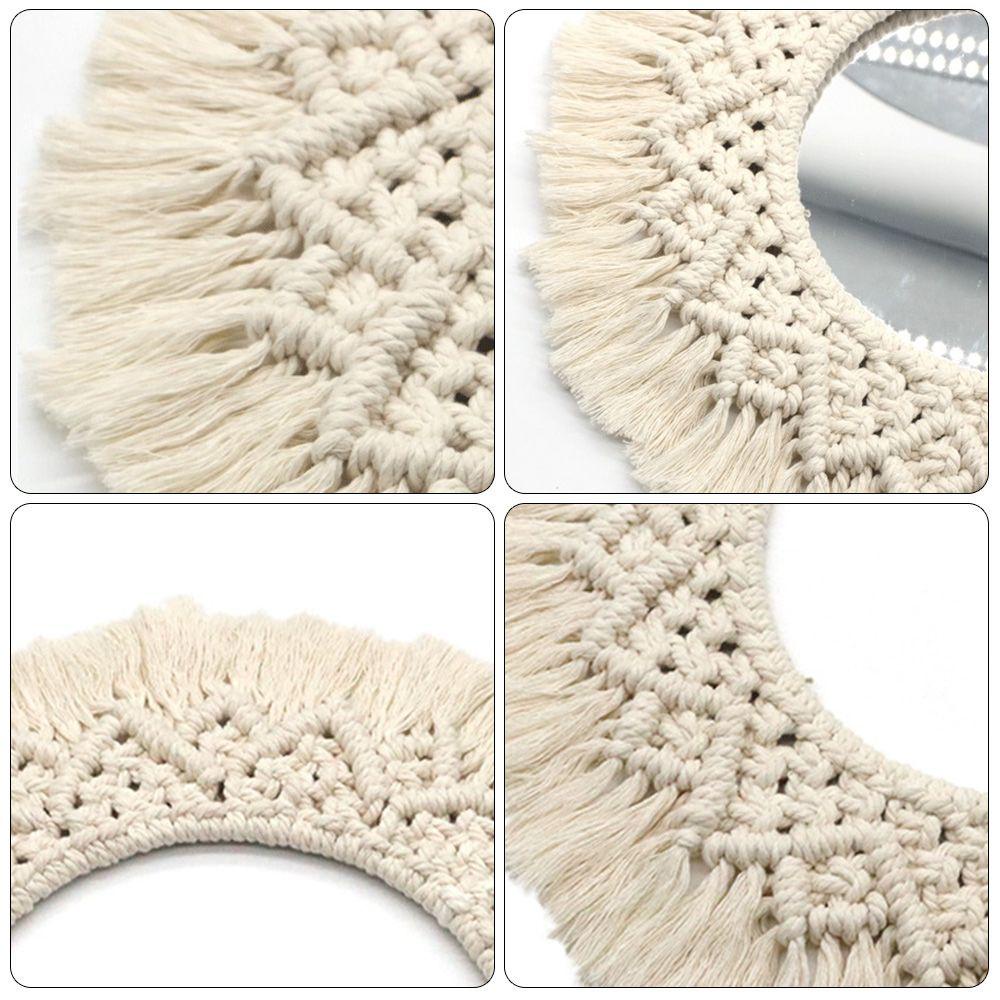 Thảm Dệt Thủ Công Hình Tròn Tráng Gương Phong Cách Boho Trang Trí Phòng Khách / Phòng Bé