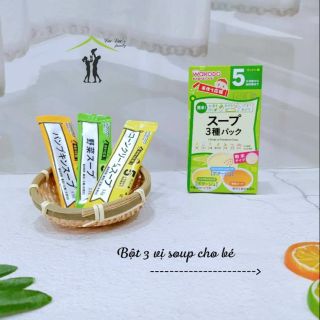 [Wakodo] Bột 3 vị soup ăn kèm cháo 5m+