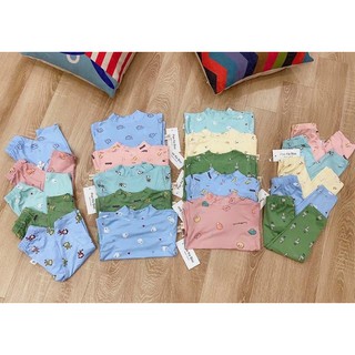 Quần áo thu đông trẻ em Peekaboo chất thun lạnh, bộ thu đông trẻ em bé trai bé gái cổ cao sz 10-16kg