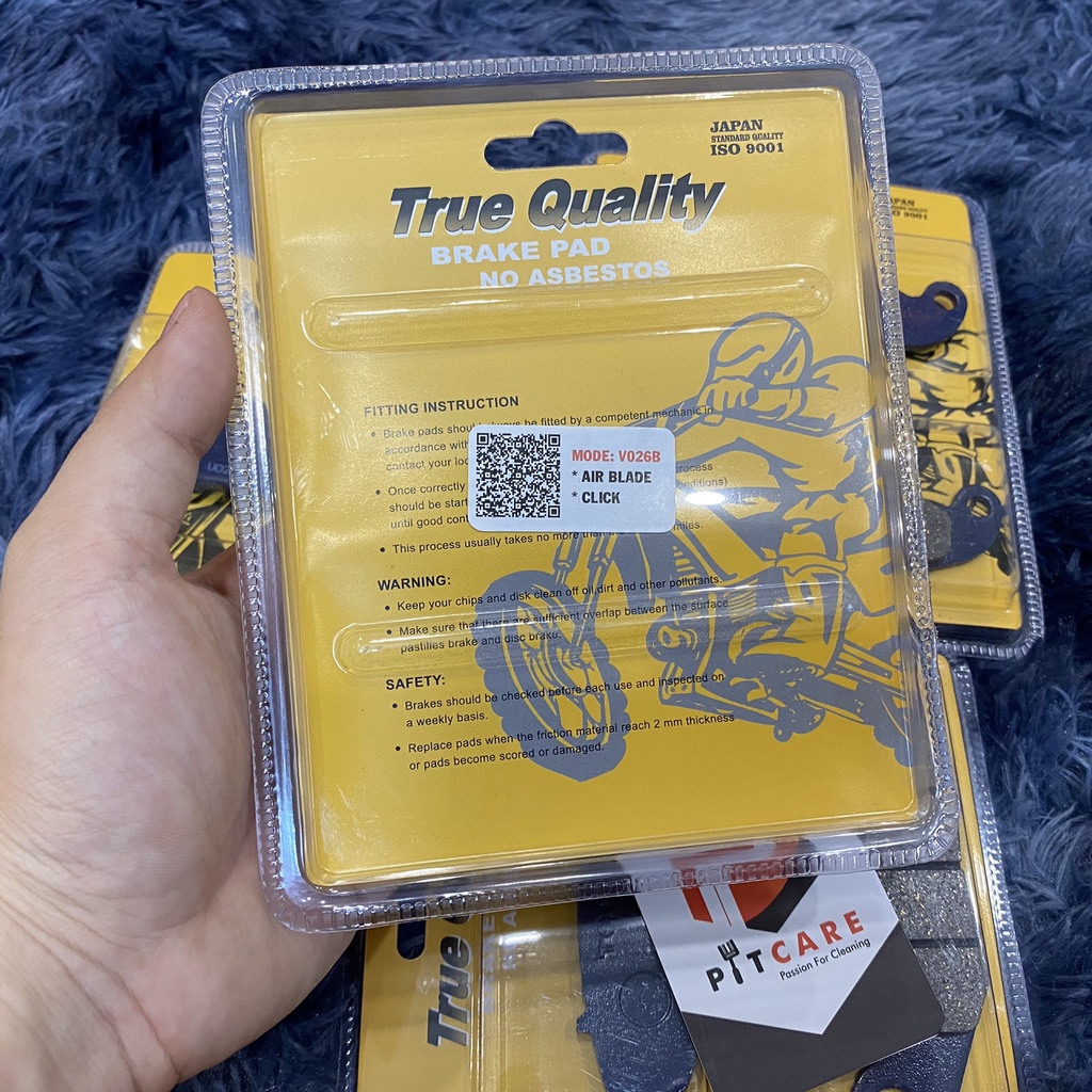 (Má Phanh) Bố Thắng Trước Xe AirBlade Click 110 True Quality V026B 2Pis