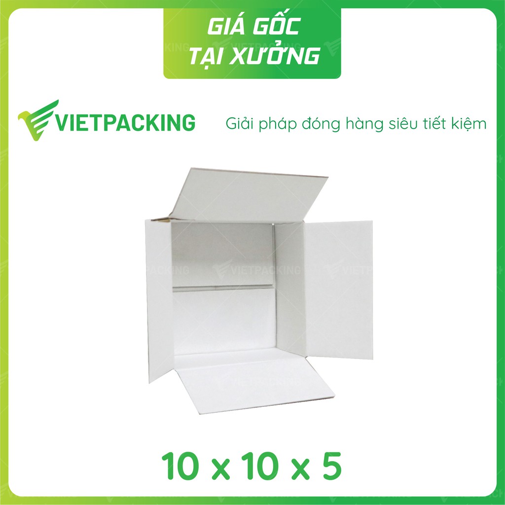 [GIÁ HOT] 50 Hộp carton 10x10x5 giấy cứng đẹp