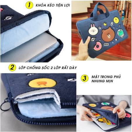 Túi chống sốc laptop, macbook phong cách Hàn Quốc dễ thương | BigBuy360 - bigbuy360.vn