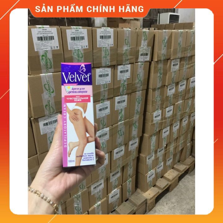 Kem tẩy lông Velvet  chính hãng Nga _ dùng để tẩy lông nách, lông tay, lông chân hiệu quả tuýp 100ml