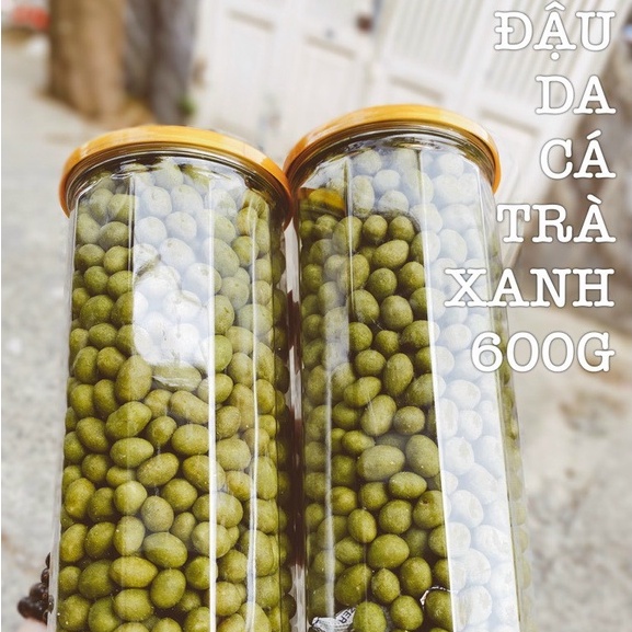 Đậu phộng da cá trà xanh hủ 600gr